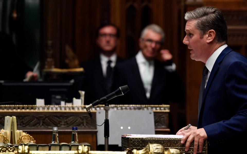 Britain's Labour party leader Keir Starmer speaks during Prime Minister's Questions in the House of Commons - Jessica Taylor/UK Parliament 