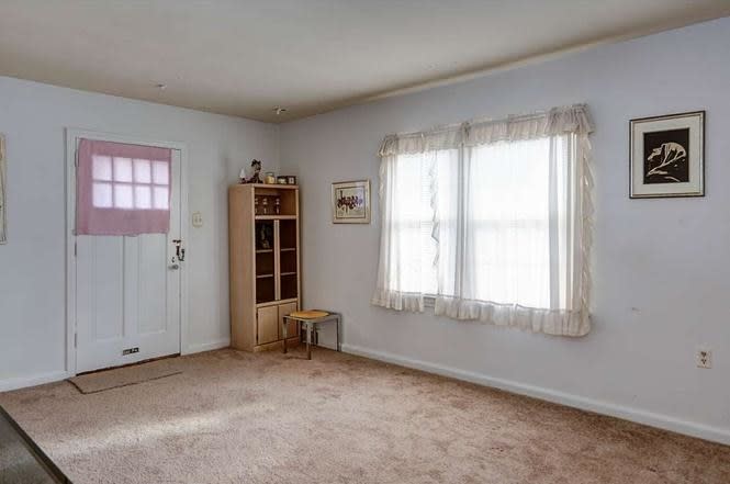 Before: We did not mind telling that carpet goodbye.