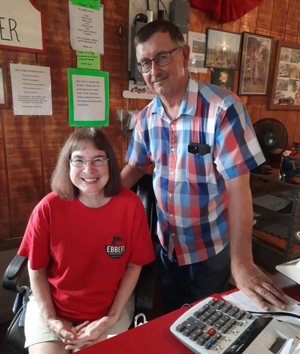 Jerry and Lova Ebbert are managing the farm and market. They met while attending Ohio State University, majoring in agriculture.