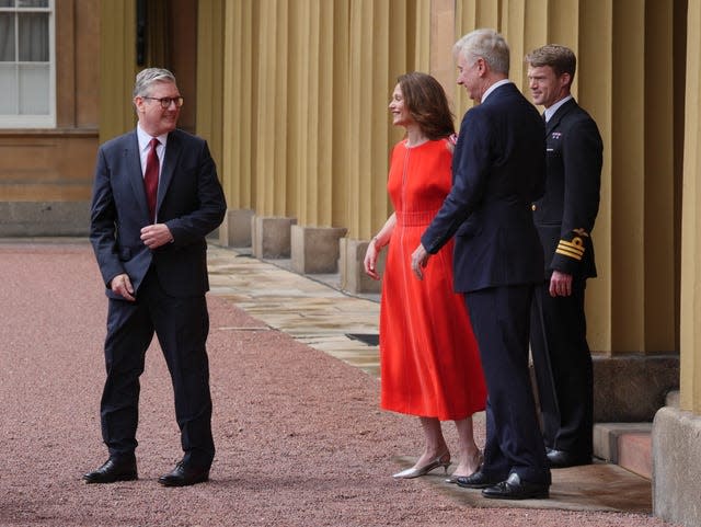 Sir Keir Starmer and his wife Victoria leave Buckingham Palace after an audience with the King