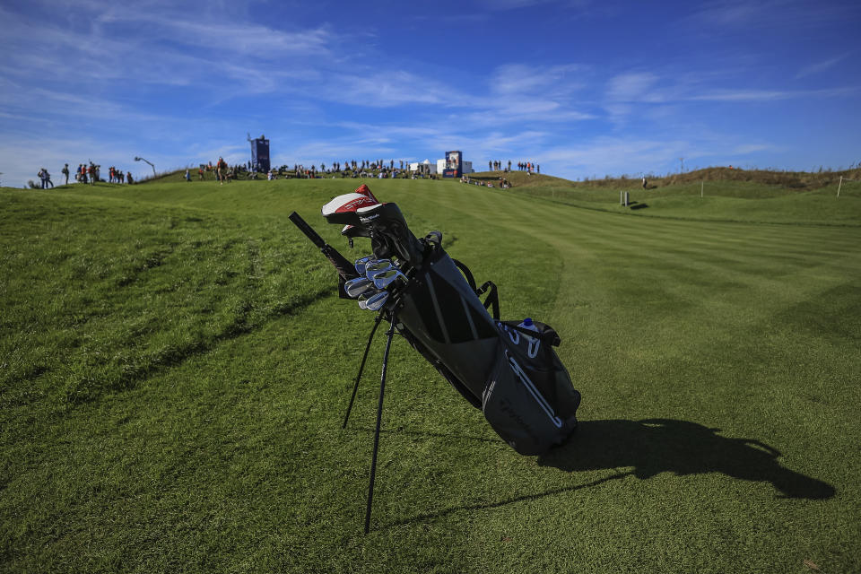 General view of Le Golf National in Saint-Quentin-en-Yvelines, outside Paris, France, Sunday, Sept. 24, 2023. The course will host the Paris 2024 Olympic Games Golf competitions. (AP Photo/Aurélien Morissard, File)