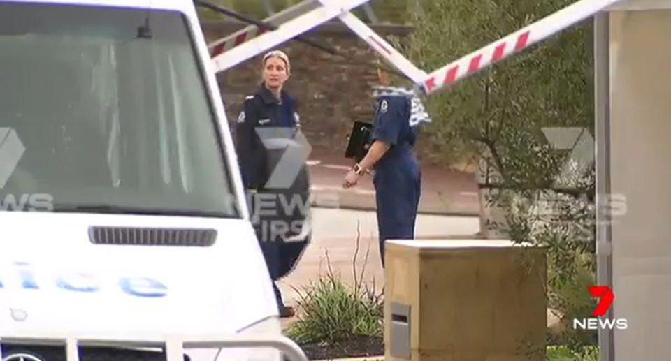 Homicide detectives and specialist forensic police investigating the scene of the triple fatality at a property in Ellenbrook. Source: 7 News