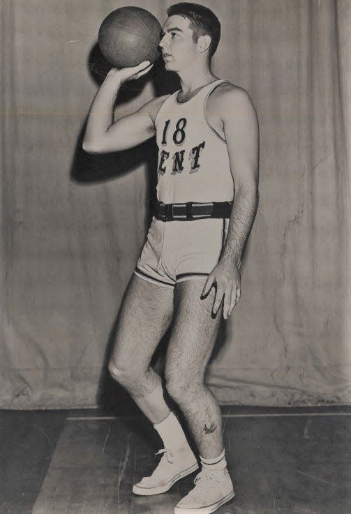 John Collver played basketball for Kent State University in the late 1940s and early '50s.