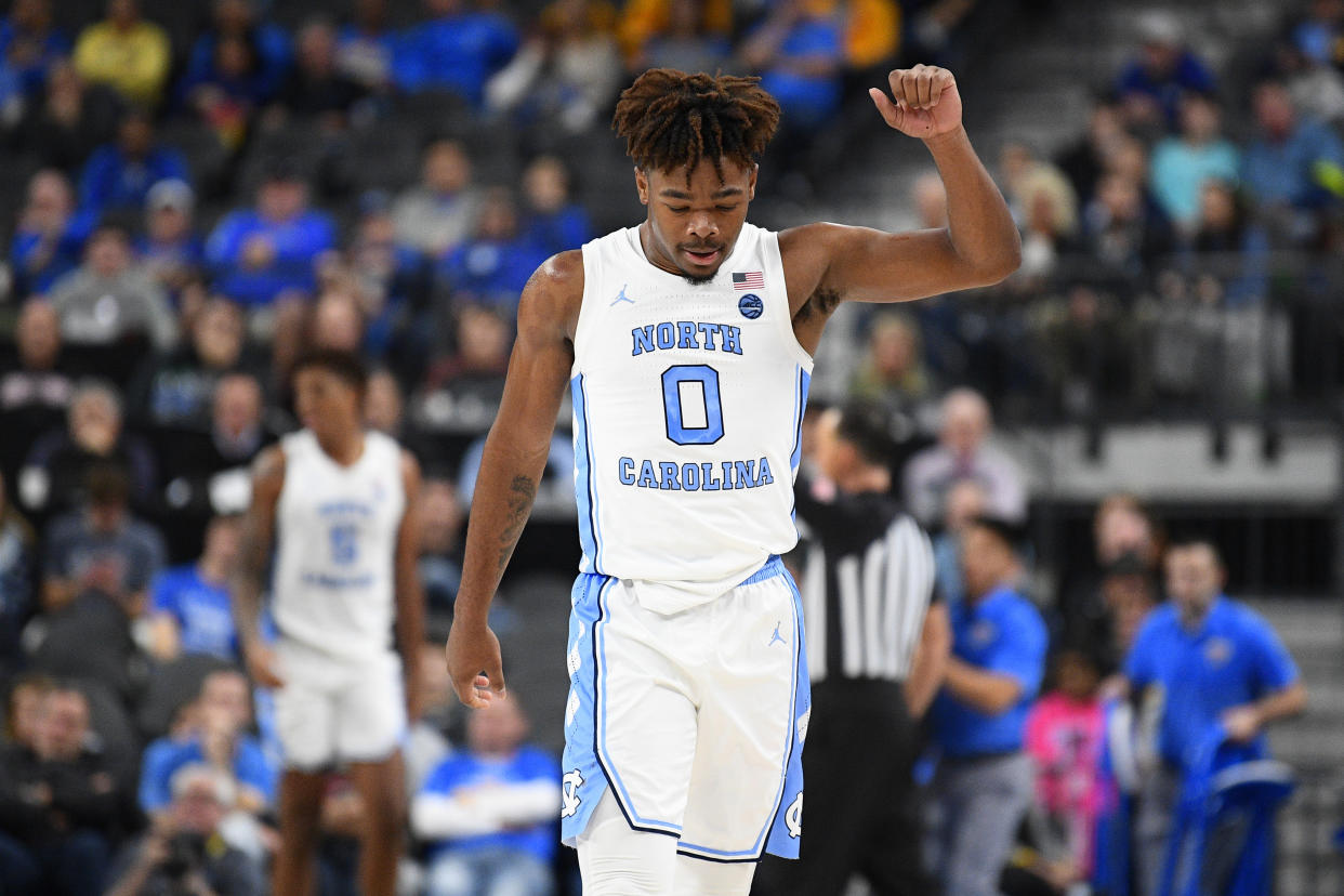 After going down on Monday, UNC freshman Anthony Harris is set to undergo surgery to repair his torn ACL and will miss the rest of the year. (Brian Rothmuller/Icon Sportswire/Getty Images)