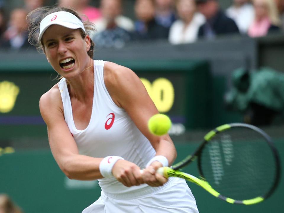 Konta has one win in five main draw matches at SW19 (Getty)