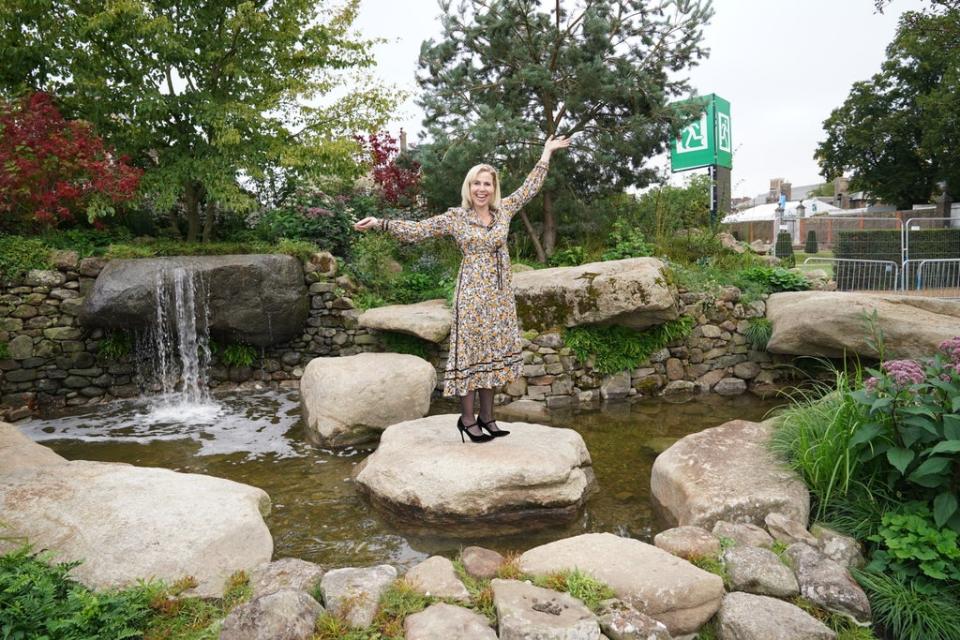 Sally Phillips in the Psalm 23 garden (Yui Mok/PA) (PA Wire)