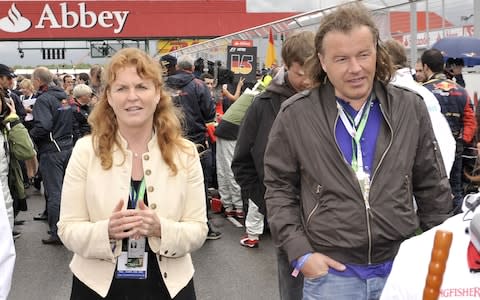 Sarah Ferguson, Duchess of York with Geir Frantzen in 2008 - Credit: REX/Shutterstock 