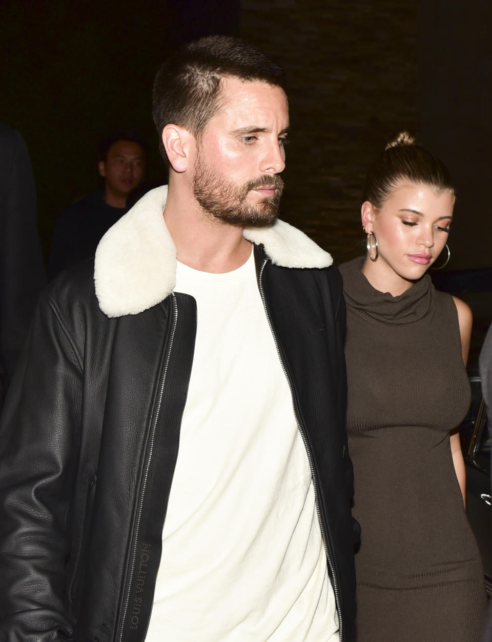 Scott Disick stayed within close distance to Sofia during their night out. Source: Getty