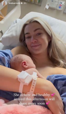 Lindsay Arnold Cusick/Instagram Lindsay Arnold and newborn daughter