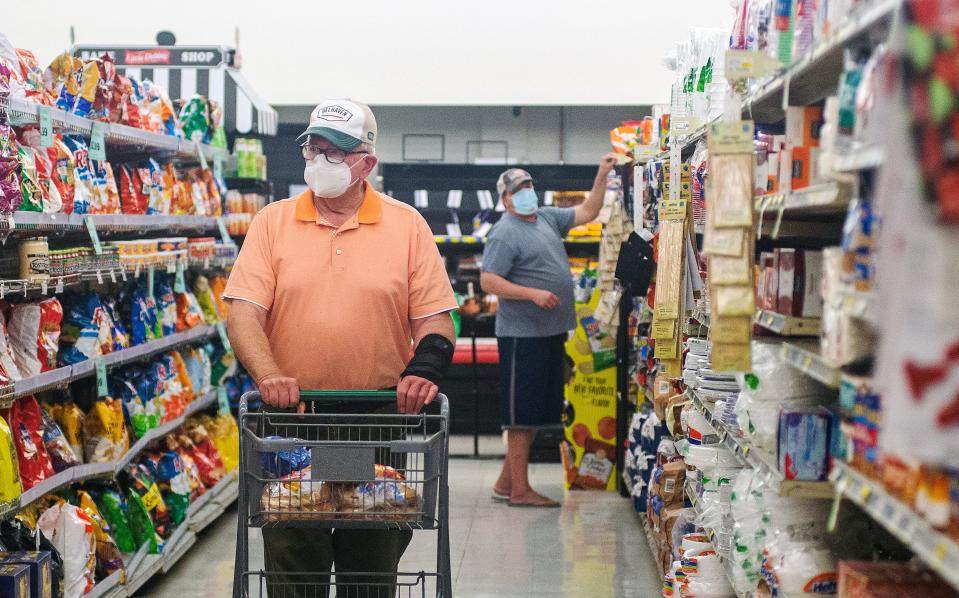 Lloyd Turner, of Jackson, Miss., has been shopping for groceries at the same location on Fortification Street in Jackson, Miss., since the 1950s, long before it was a Corner Market. He continues to shop there, while wearing a mask, during the pandemic. During the ongoing coronavirus pandemic Corner Market continues to face the challenge of front-line worker safety while keeping the store environment clean and safe for their customers, wearing face masks, encouraging social distancing and wiping down surfaces regularly.