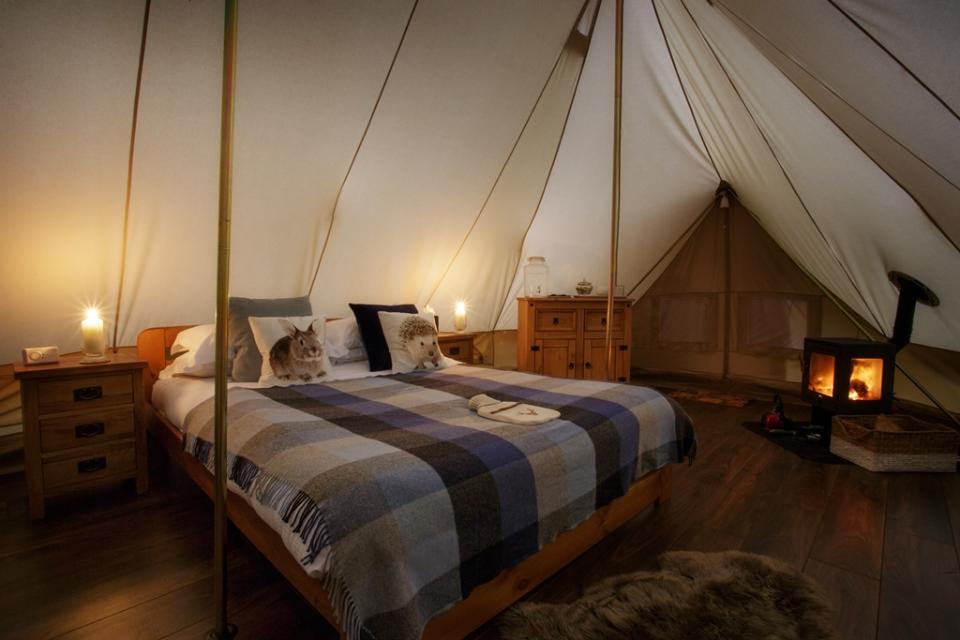 <p>Just 15 minutes from Edinburgh’s city centre, Dundas Castle is offering discounted rates for its <a rel="nofollow noopener" href="http://www.glampoteldundascastle.com/our-cottages" target="_blank" data-ylk="slk:luxury glamping facilities;elm:context_link;itc:0;sec:content-canvas" class="link ">luxury glamping facilities</a> in August and September. The canvas cottages feature proper beds, wood burning stoves and en-suite shower rooms. Spend your time spotting wildlife on the estate, quad biking or exploring the Scottish countryside on foot. Quote ‘Glamp10’ for 10% off two nights and ‘Glamp20’ for 20% off three or more nights, valid on stays until September. From £159 per night.<br><i>[Photo: Dundas Castle]</i> </p>