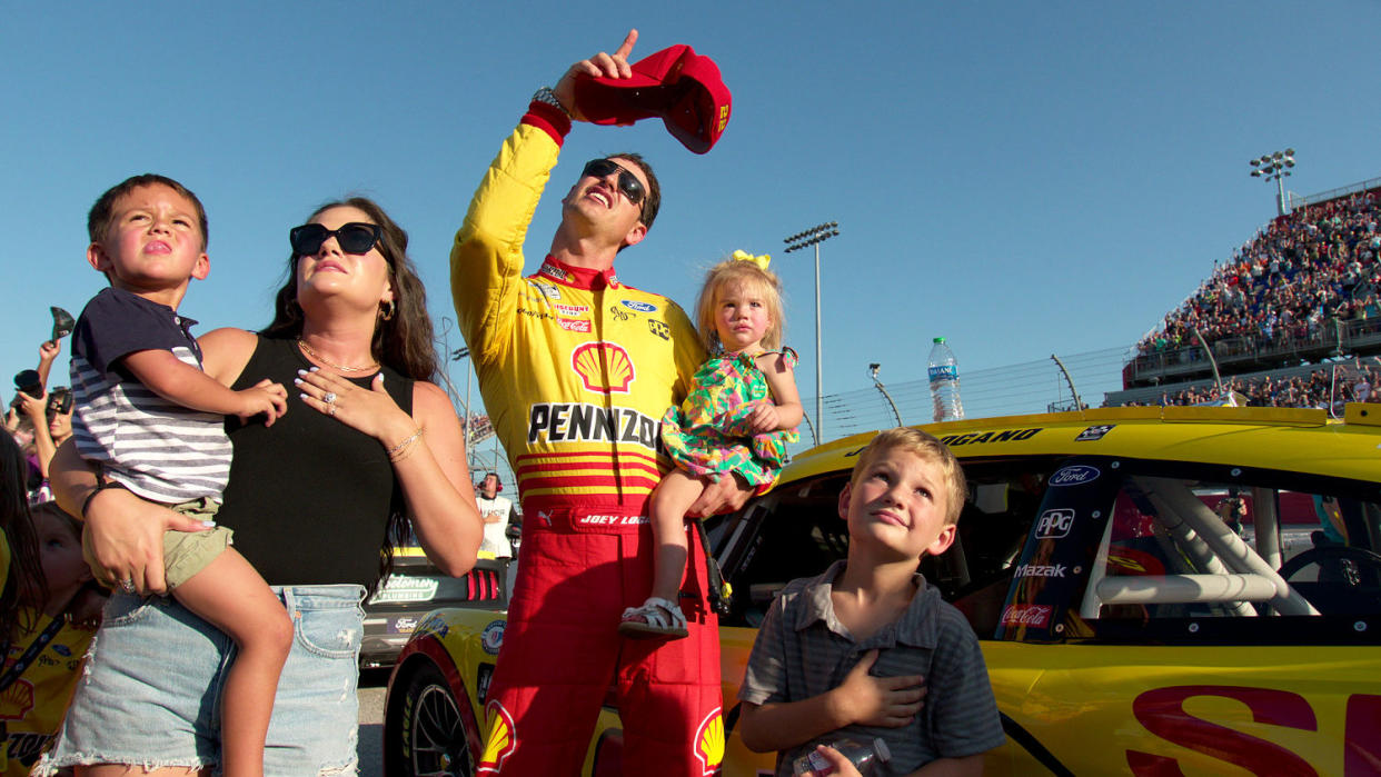 Joey Logano and family in 