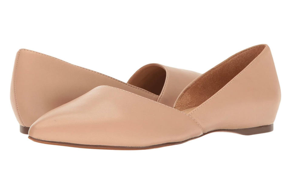 nude flats, pointed, dorsay, naturalizer