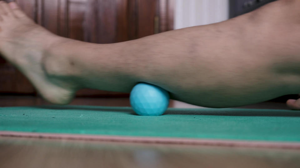 按摩球能幫助舒緩肌肉疲勞。（圖片來源：Getty Image）