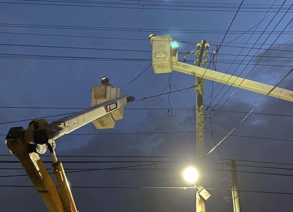 小犬颱風危害！彰化電力受損慘，還有近5千戶停電。（圖：台電提供）