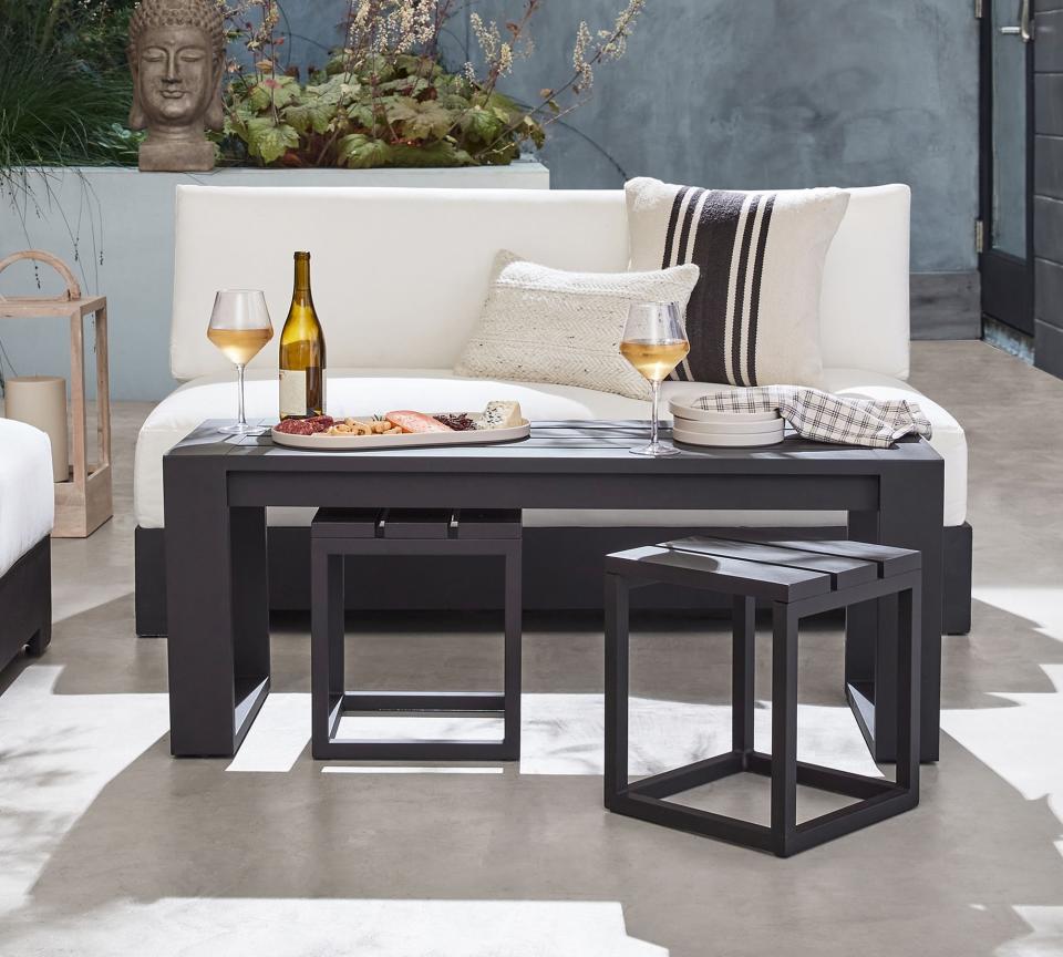 <p><a href="https://go.redirectingat.com?id=74968X1596630&url=https%3A%2F%2Fwww.potterybarn.com%2Fproducts%2Fmalibu-metal-coffee-table-nesting-stools-black%2F&sref=https%3A%2F%2Fwww.housebeautiful.com%2Fshopping%2Ffurniture%2Fg46993207%2Fcoffee-table-with-stools%2F" rel="nofollow noopener" target="_blank" data-ylk="slk:Shop Now;elm:context_link;itc:0;sec:content-canvas" class="link ">Shop Now</a></p><p>Malibu Coffee Table With Nesting Stools</p><p>potterybarn.com</p><p>$699.00</p>