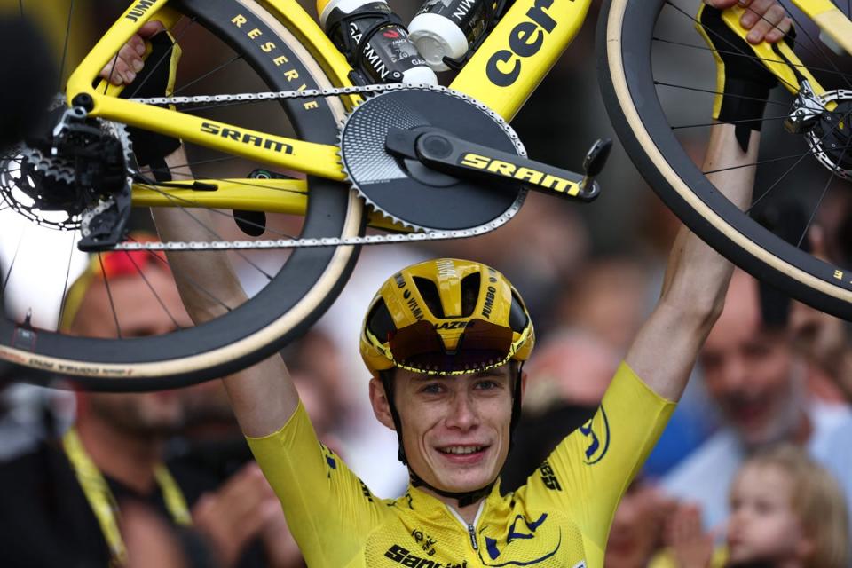 Jonas Vingegaard secured victory  (AFP via Getty Images)