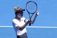 Tennis - Australian Open - Fourth Round - Melbourne Park, Melbourne, Australia, January 21, 2019. Ukraine's Elina Svitolina celebrates her win against Madison Keys of the U.S. REUTERS/Aly Song