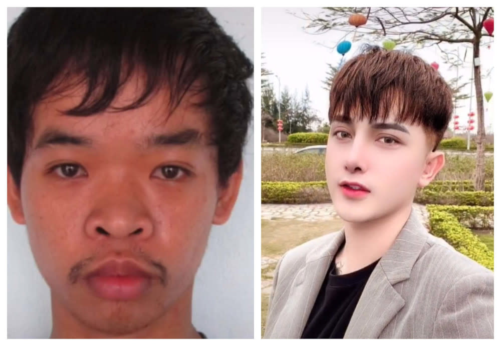 The 26-year-old makeup artist from Saigon underwent nine plastic surgery procedures after interviewers said he was ‘unattractive’. — Screengrab from TikTok/@quyen_do8