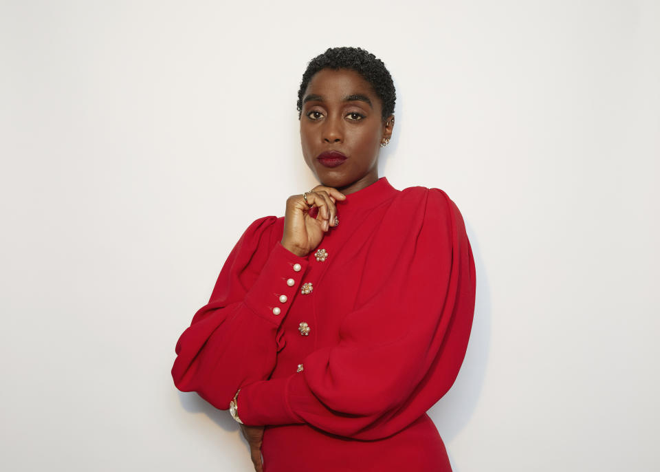 Lashana Lynch poses for a portrait to promote the film "No Time to Die" on Sunday, Oct. 3, 2021, in New York. (Photo by Taylor Jewell/Invision/AP)