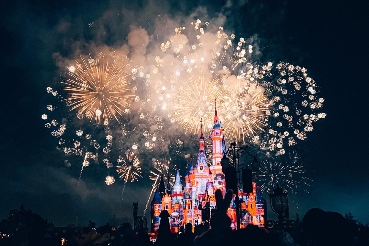 Fireworks display at Disneyland during the 2022 Lunar New Year holiday in Shanghai, China, February 4, 2022