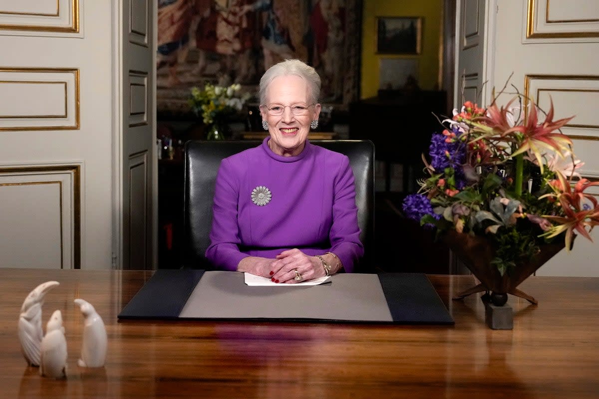 Queen Margrethe II gives a New Year's speech and announces her abdication (AP)