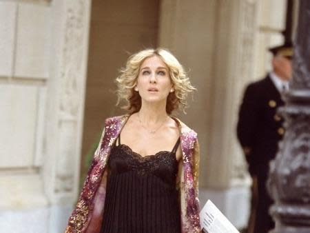 Carrie Bradshaw in a slip dress (Sex and the City/HBO)