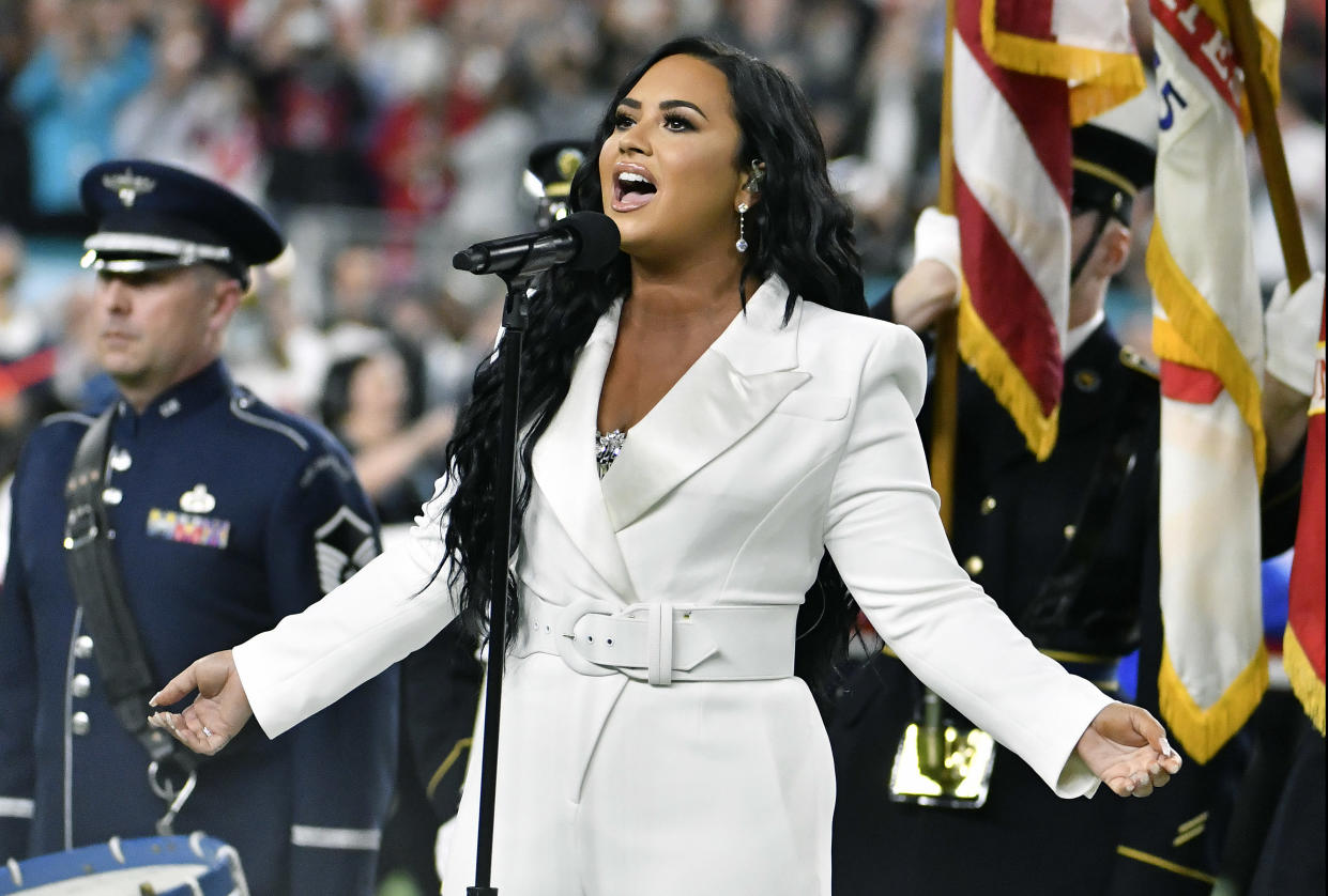 Demi Lovato expresses her political views in latest song 'Commander in Chief.' (Photo: Focus on Sport/Getty Images)