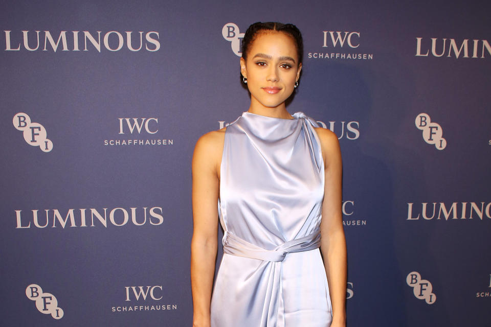 Nathalie Emmanuel attends the BFI & IWC Luminous Gala at The Roundhouse on October 1, 2019, in London, England