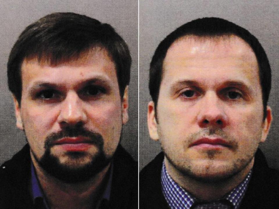 Suspected Russian military agents ‘Ruslan Boshirov’ and ‘Alexander Petrov’ (Met Police)