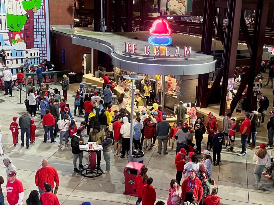 The ice cream stand near The Yard in Citizens Bank Park in Philadelphia. May 5, 2023.