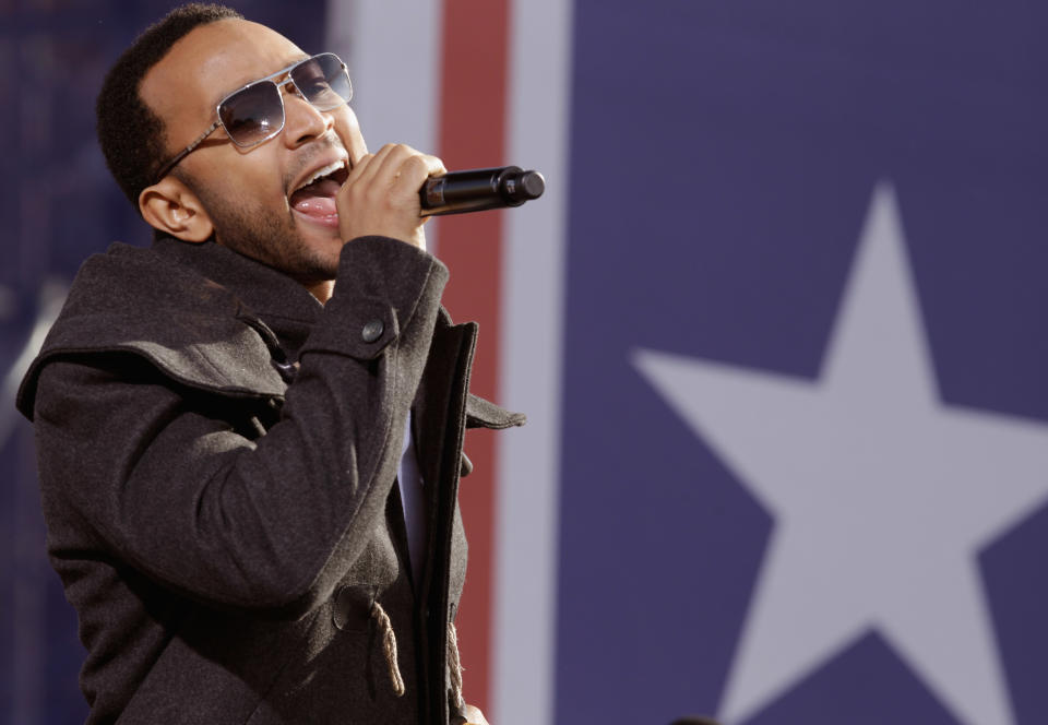 John Legend performs at the Comedy Central 'Rally to Restore Sanity And/Or Fear' on the National Mall in Washington D.C.. (Photo: Chip Somodevilla/Getty Images)