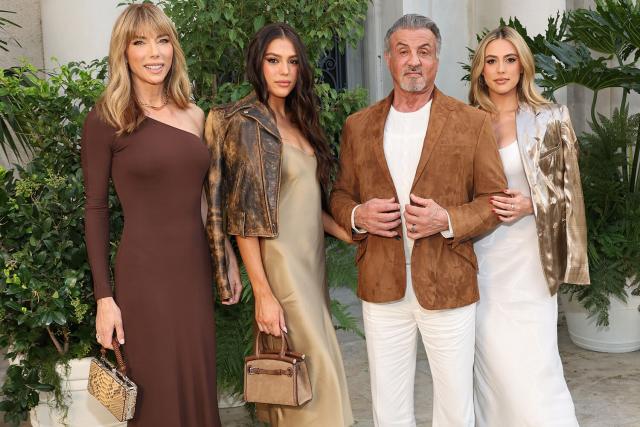 Sylvester Stallone and Wife Jennifer Flavin Are Joined by Their Daughters  for Ralph Lauren Show