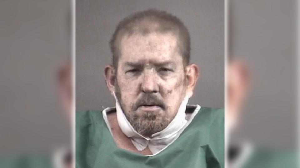 Authorities have arrested a man for allegedly pouring fuel over his girlfriend and her home before lighting it on fire.