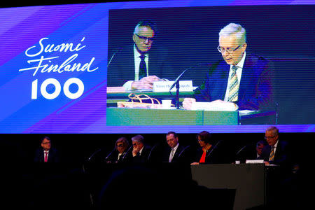 Finland's government holds an open session for members of public as part of the celebration of the 100th anniversary of Finnish independence in Porvoo, Finland May 4, 2017. REUTERS/Ints Kalnins