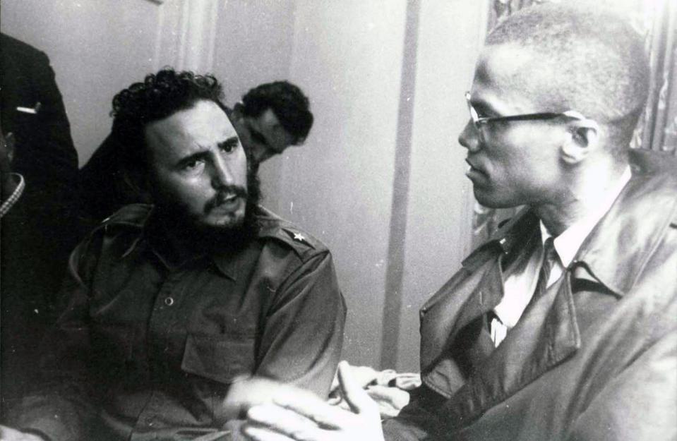 A meeting in Harlem with Fidel Castro and Malcolm X in 1960.