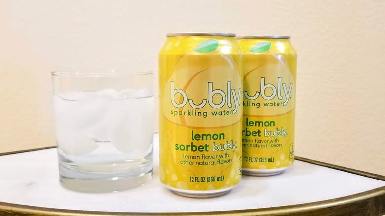 Bubly lemon sorbet water