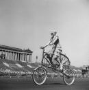 Bedstead Bike was dreamed up by Joe Steinlauf, who got the idea while lying around in bed one morning. (George Skadding—Time & Life Pictures/Getty Images)