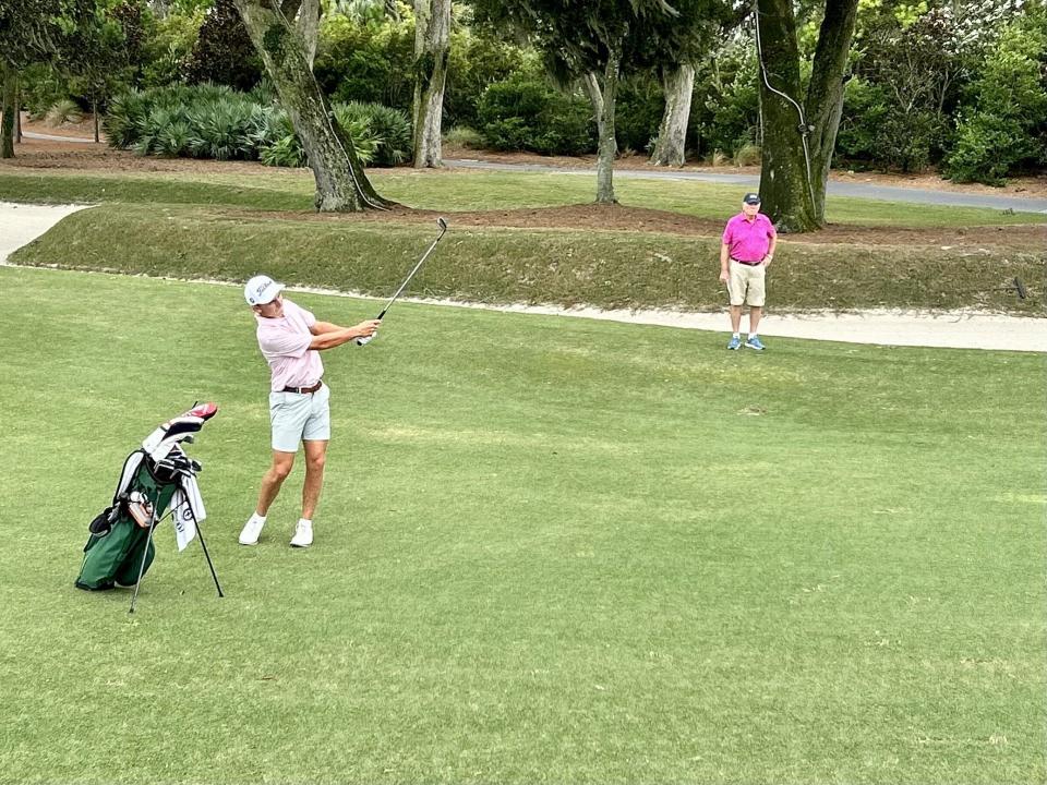 Tyler Mawhinney, playing here in the Junior Players Championship on Sept. 1, posted the lowest district golf score among First Coast players with a 64 at the St. Johns Golf and Country Club.