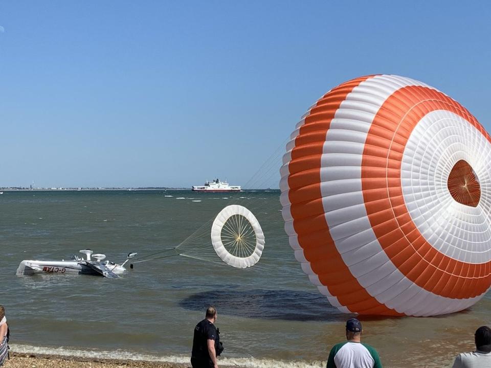 A plane has crashed into the water off the southern coast of England: Mark Godden / Twitter