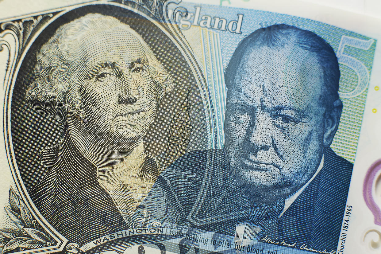 George Washington and Winston Churchill The pound rallied against the dollar on Monday after a week in the doldrums.