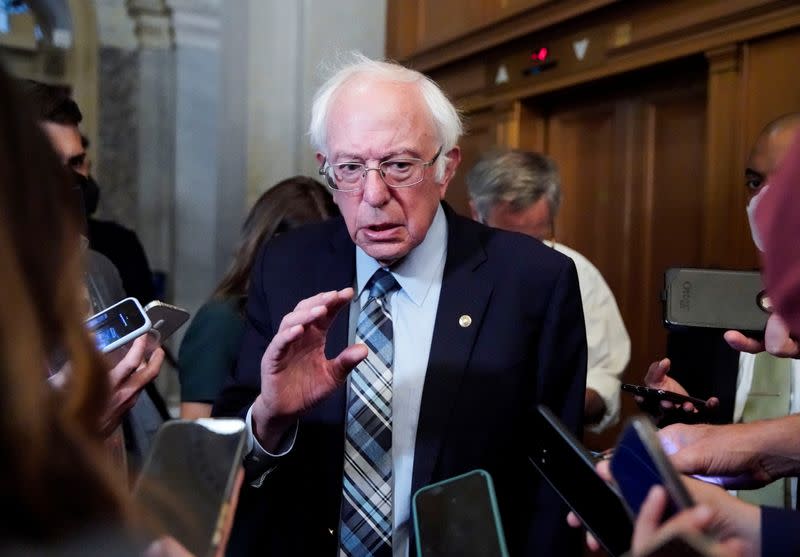 U.S. senators depart after meeting with White House officials on Capitol Hill in Washington