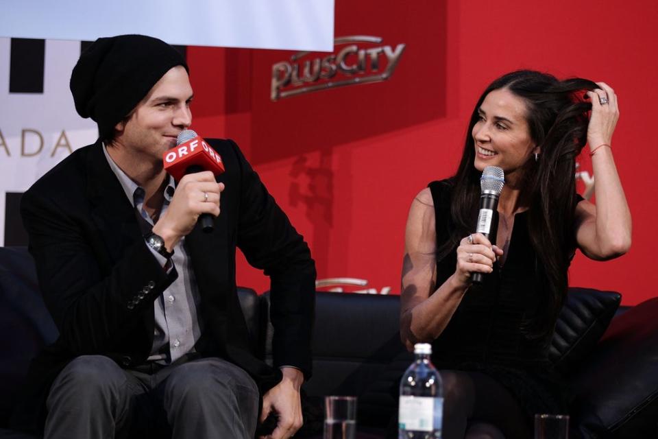 Demi Moore and Ashton Kutcher at the photo call for their Charity Gala in 2010 (Getty Images)