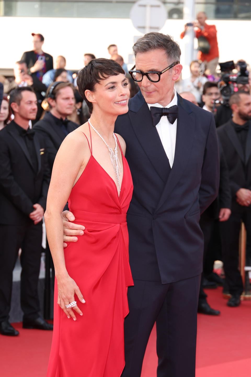 Bérénice Bejo et Michel Hazanavicius (bijoux Chopard)