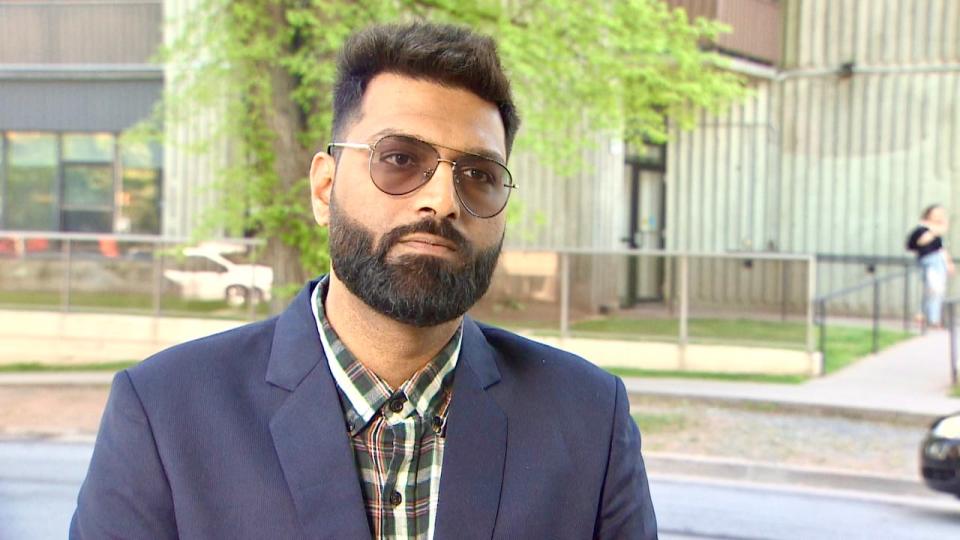 Ronakkumar ‘Ron’ Trivedi is seen outside of his apartment located in Halifax.