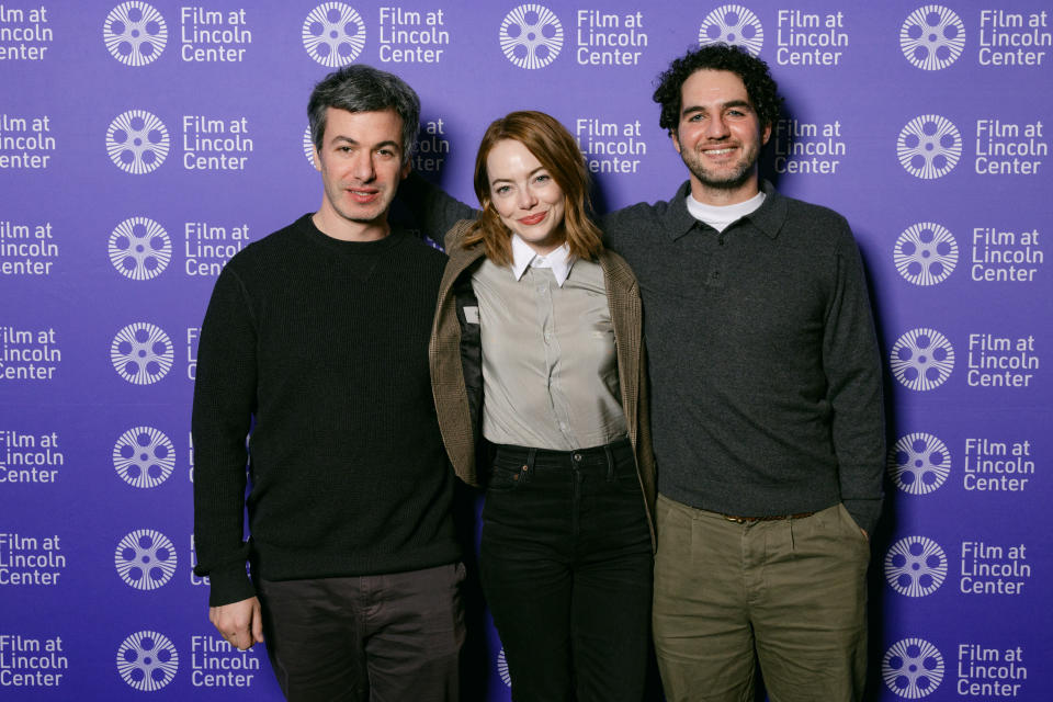 Nathan Fielder, Emma Stone and Benny Safdie