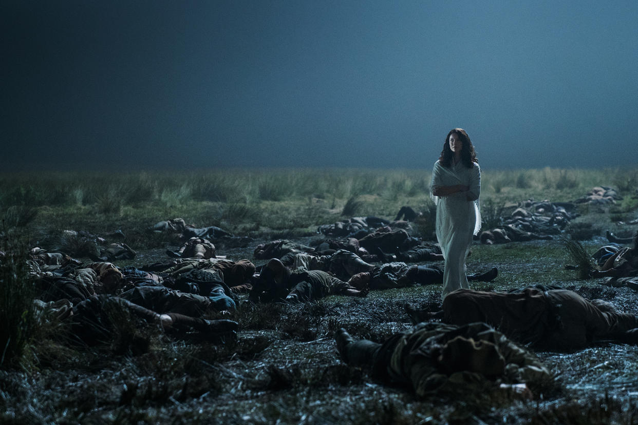 Caitriona Balfe as Claire Randall Fraser in Starz’s <i>Outlander</i>. (Photo: Starz)