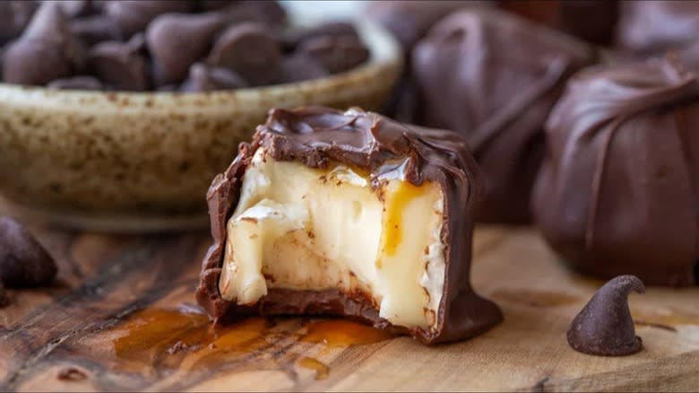 Salted Caramel Chocolate-Covered Brie