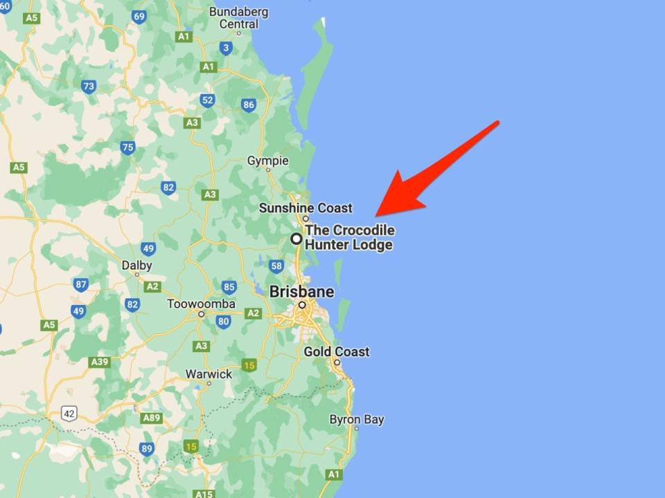 The lodge is located on the Sunshine Coast of Australia.