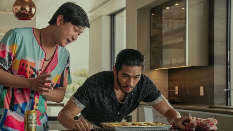 Sam Song Li as Bruce Sun and Justin Chien as Charles Sun in “The Brothers Sun” (Netflix)